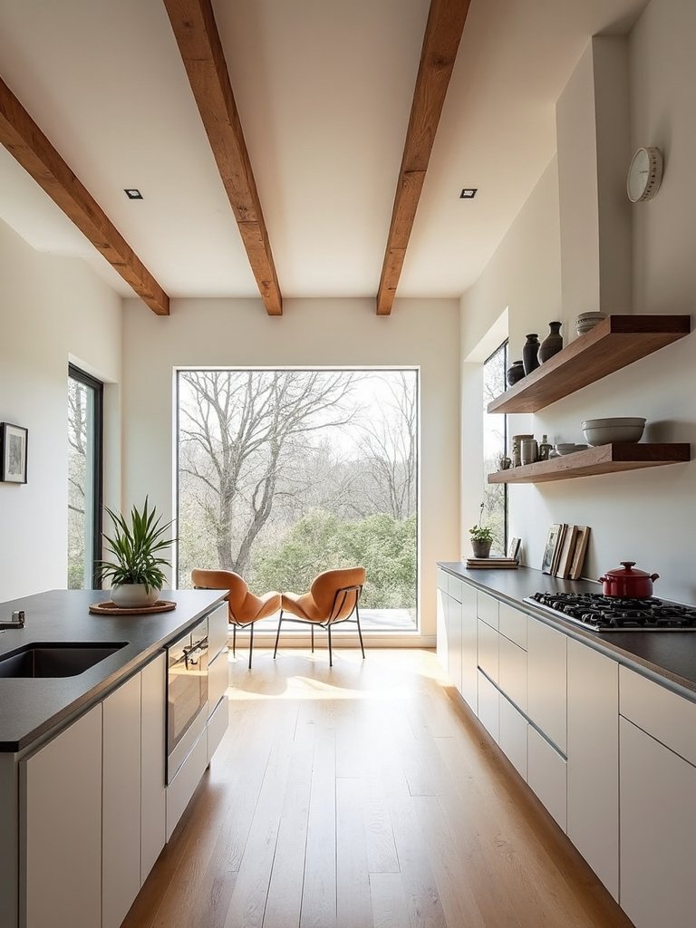 warmth through natural wood accents