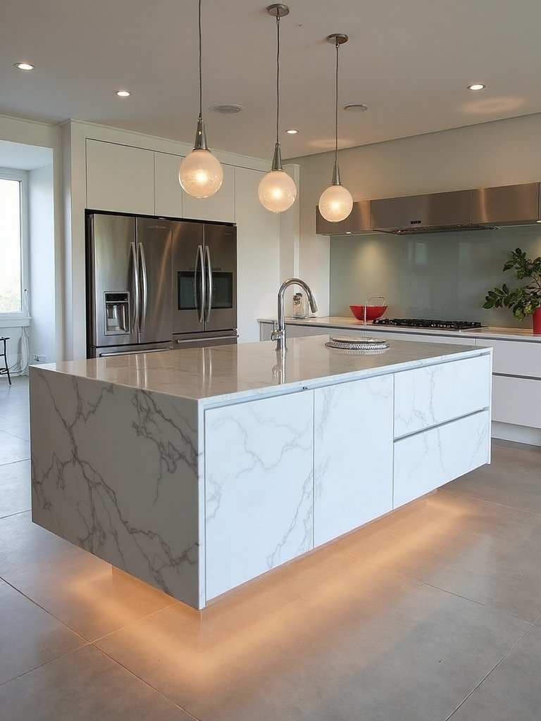 weightless architectural kitchen island design