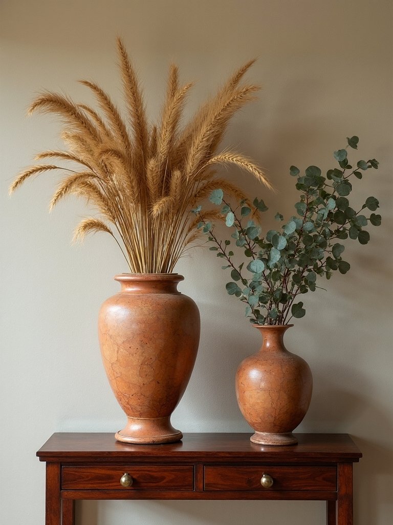 antique urns with florals