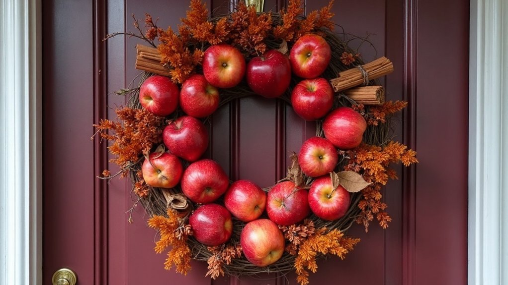 apple cinnamon wreath decor
