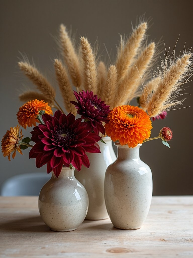 asymmetrical floral centerpiece design