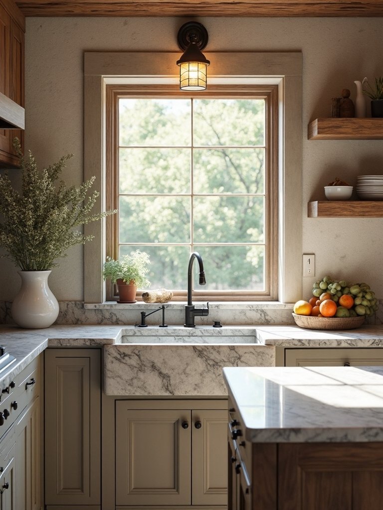 authentic enduring harmonious rustic farmhouse kitchen