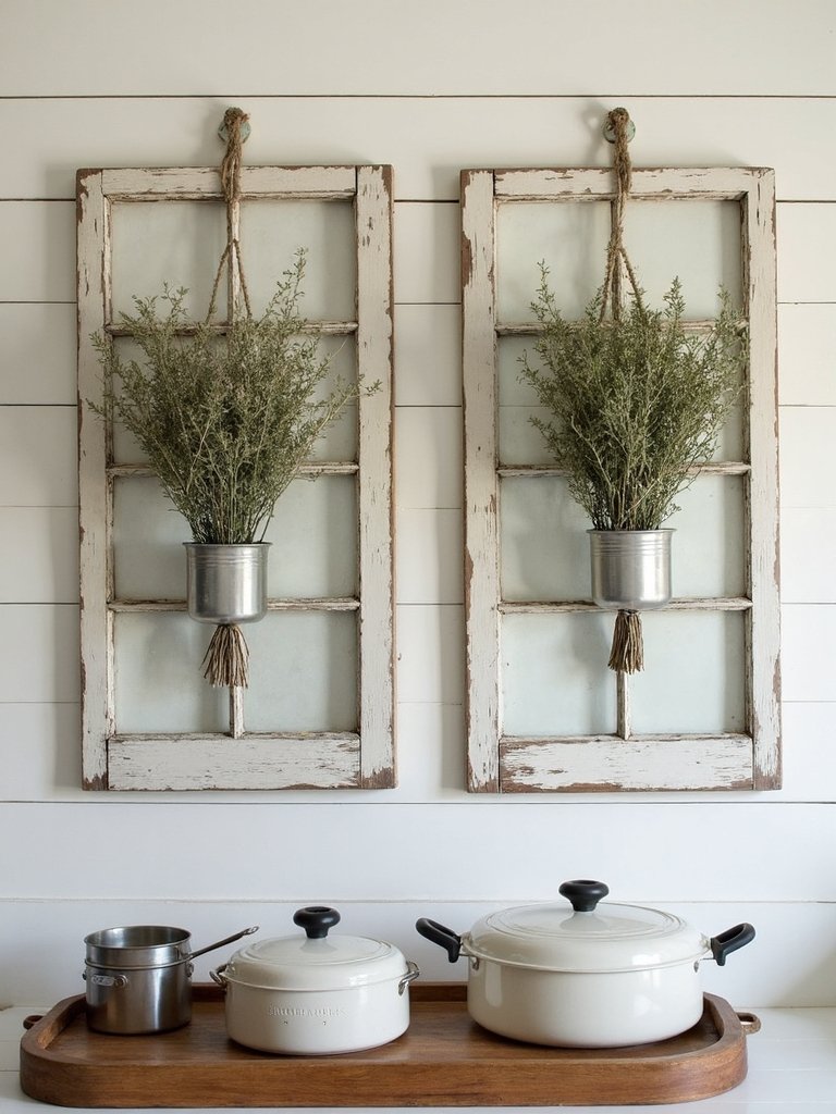 authentic farmhouse window decor