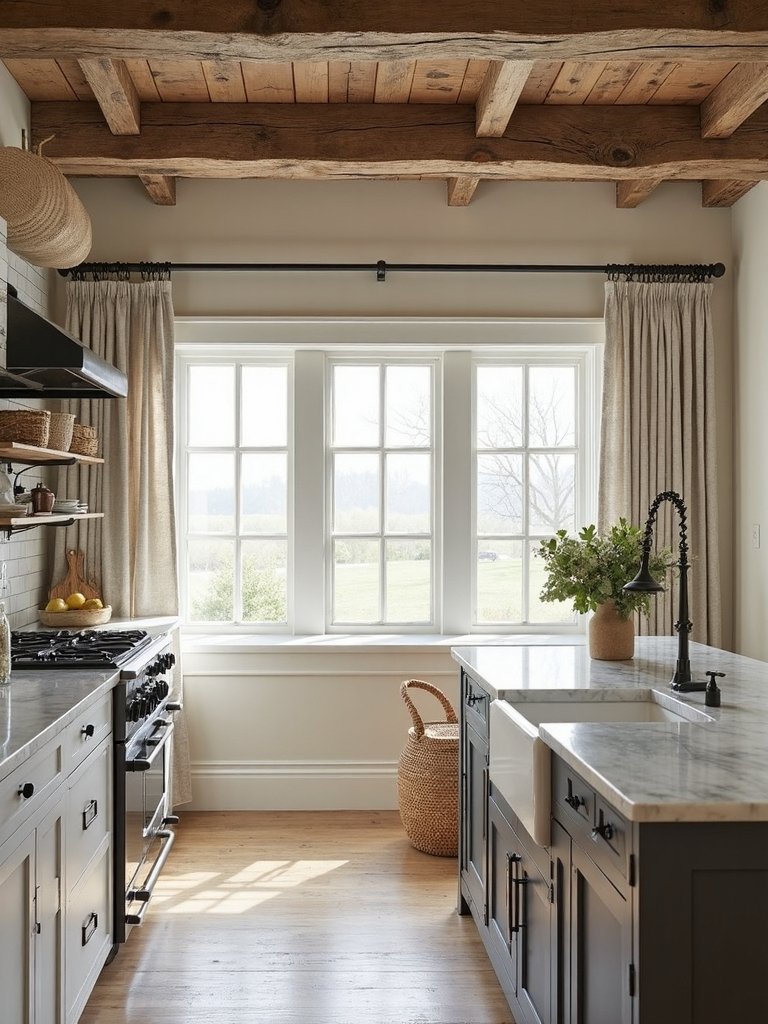 authentic textural farmhouse kitchen design