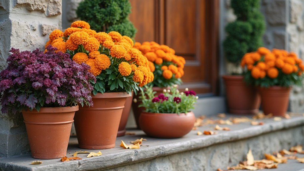 autumn blooms container gardens