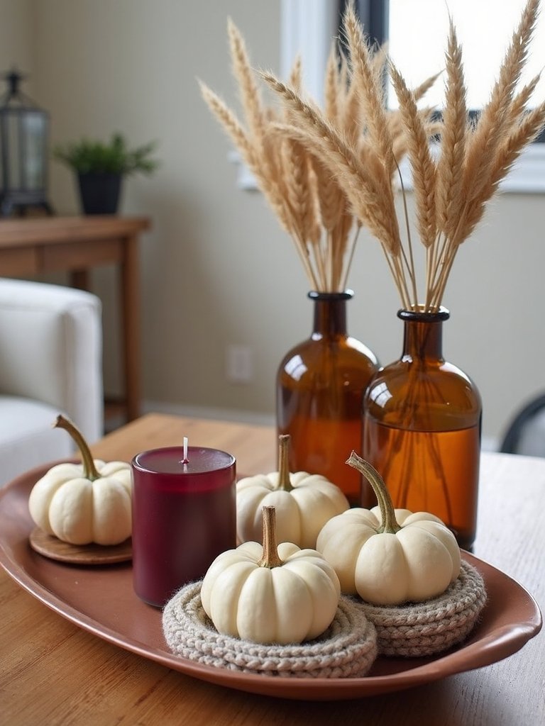 autumn coffee table styling