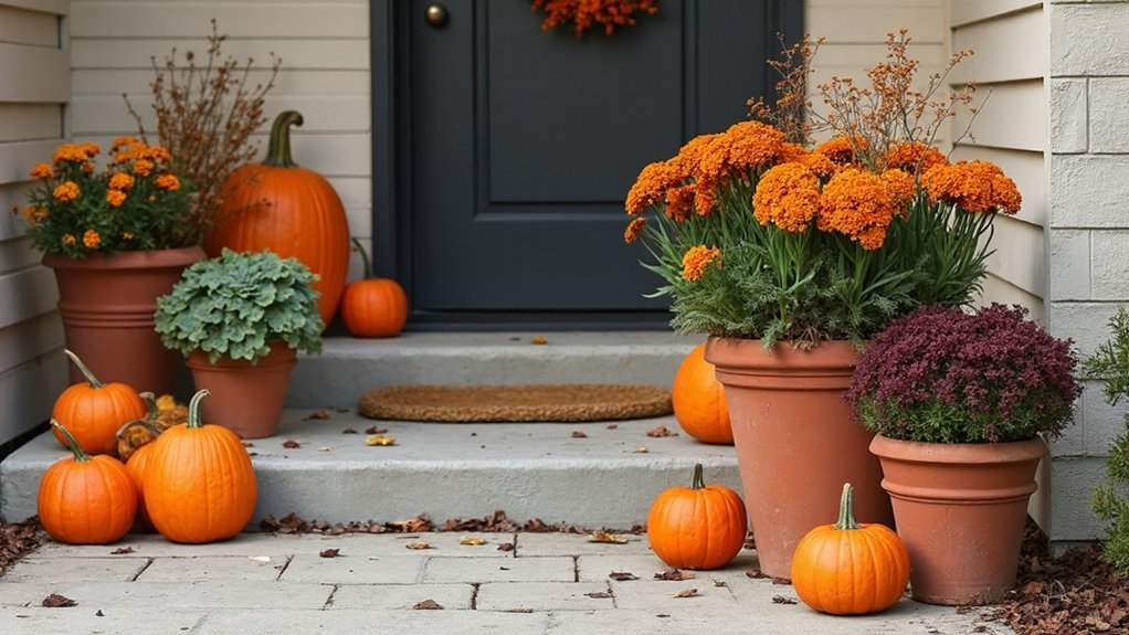 autumn container garden displays