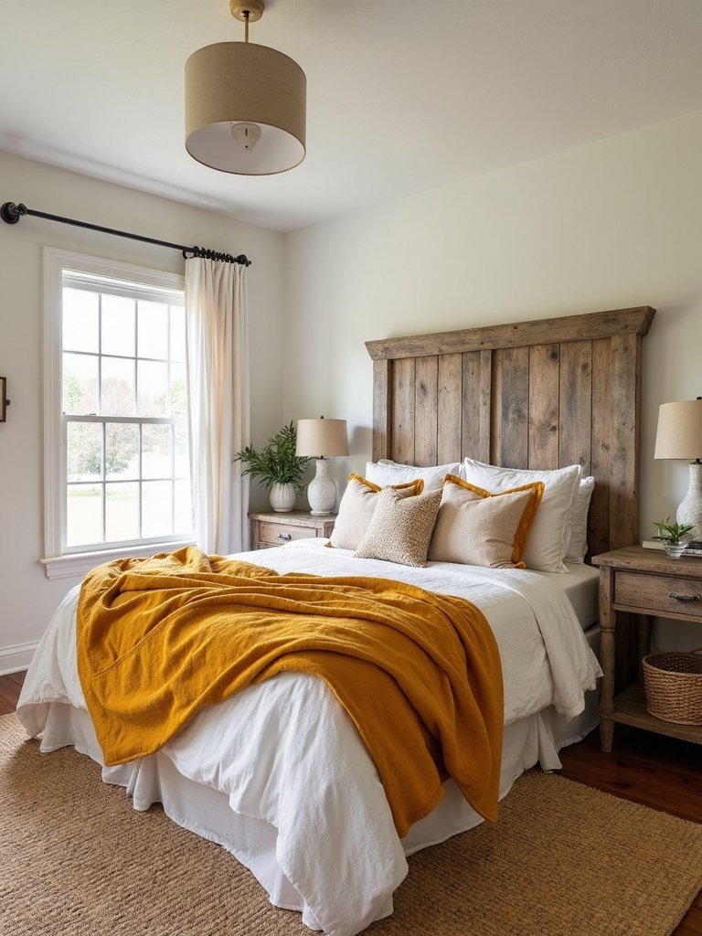 autumn farmhouse bedding layers