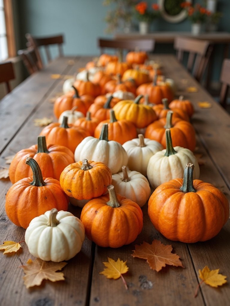 autumn gourd table centerpiece