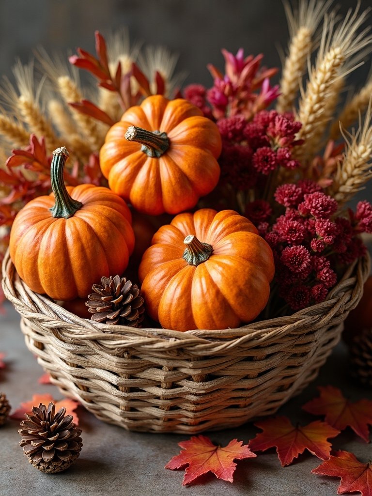 autumn harvest centerpiece basket