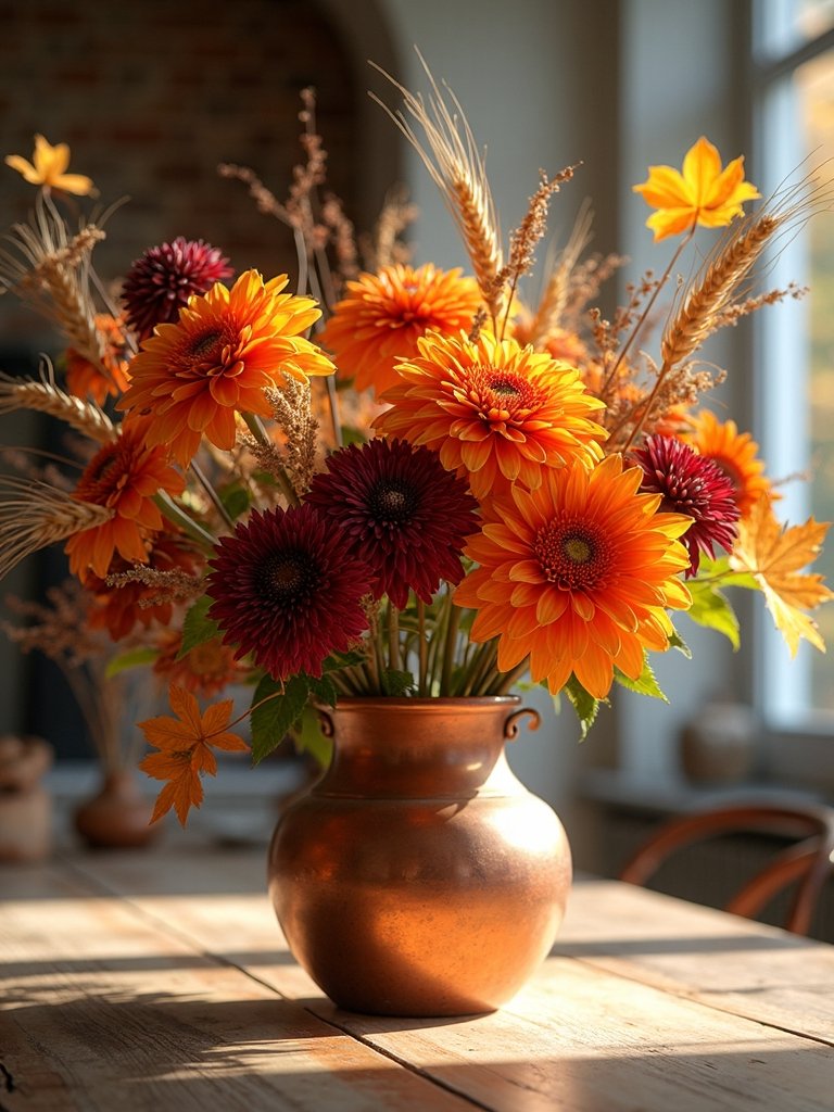 autumn harvest table arrangement