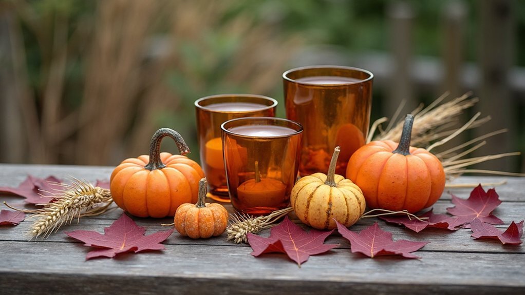 autumn inspired coffee table decor