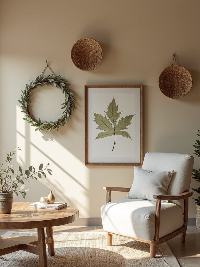 autumn inspired wall art and wreaths