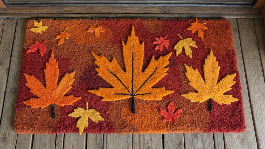 autumn leaf doormat designs