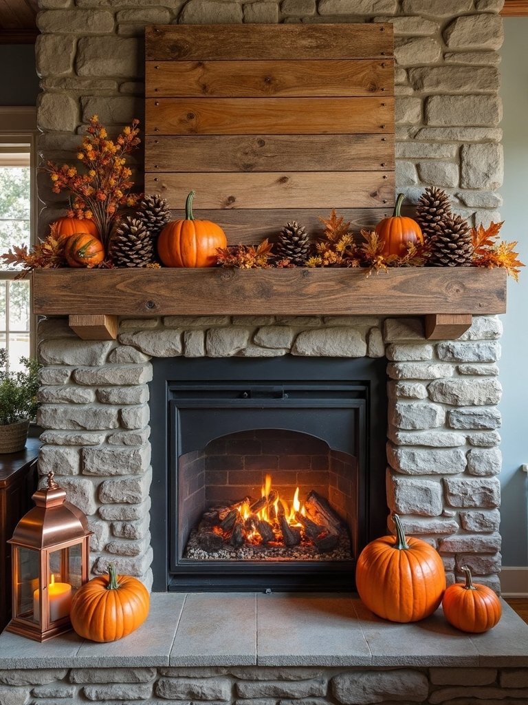 autumn mantel display ideas