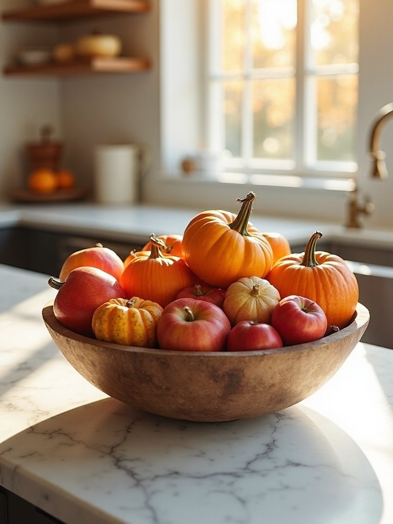 autumn produce in bowls