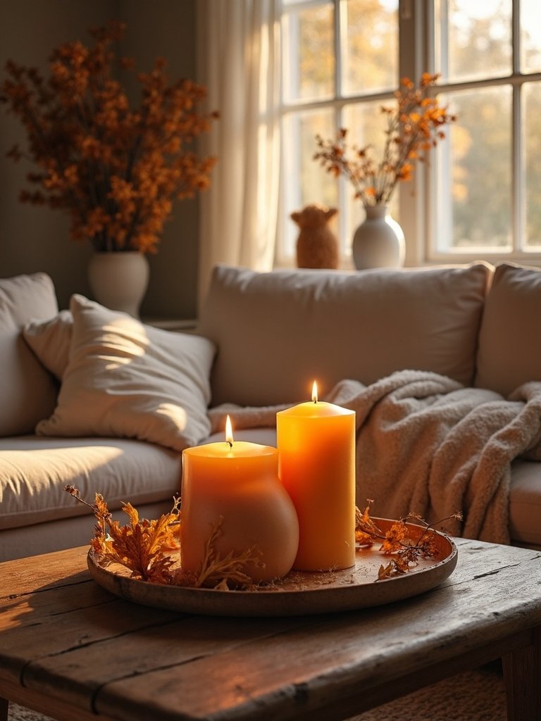 autumn scented candle ambiance