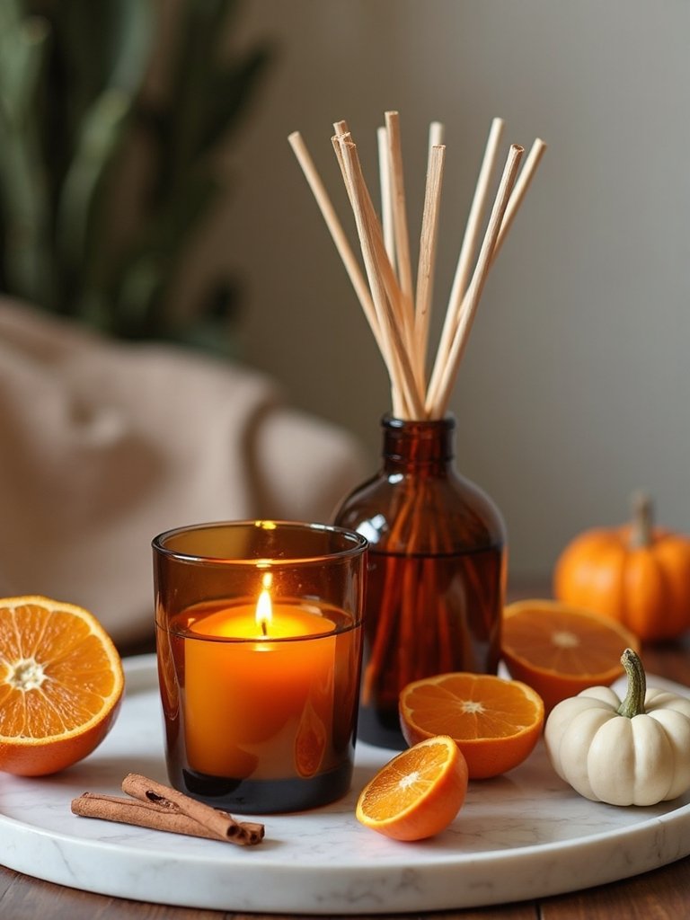 autumn scents with candles