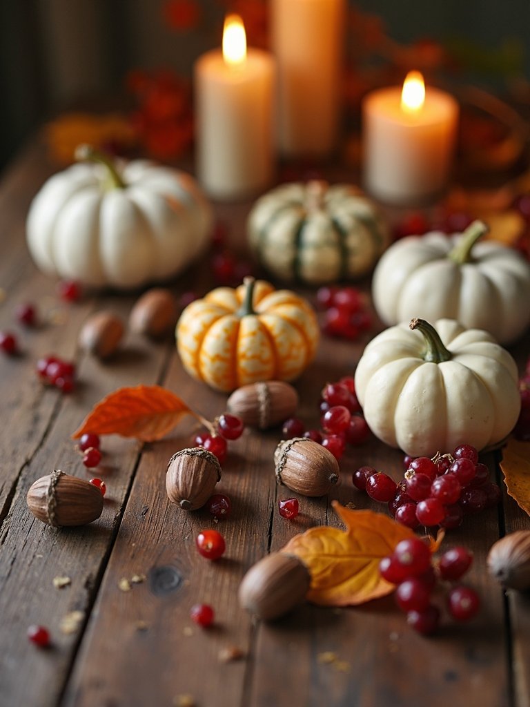 autumn table decor elements