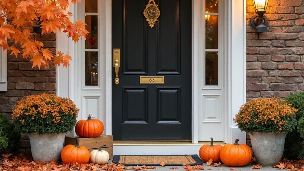 autumn themed address signage enhancements