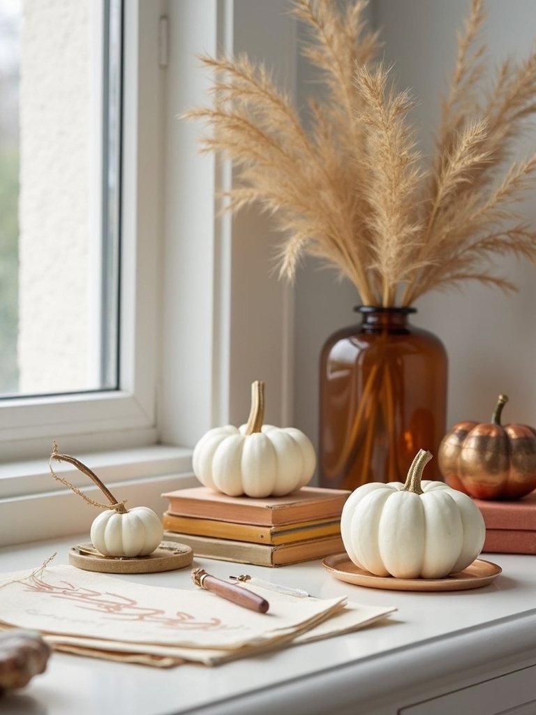 autumn themed desktop arrangement