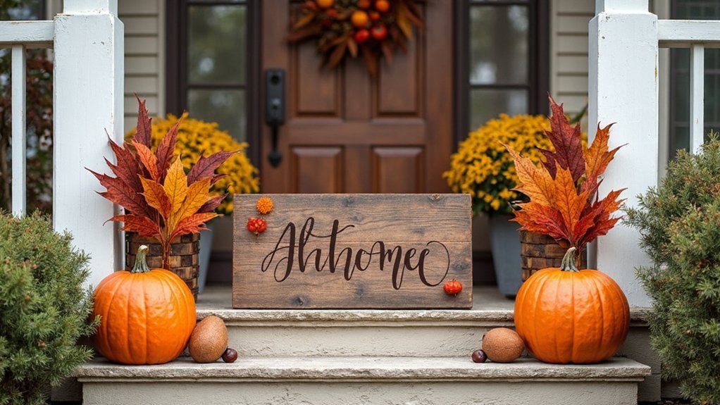 autumn themed diy porch signs