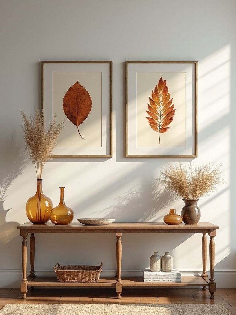 autumn themed nature artwork display