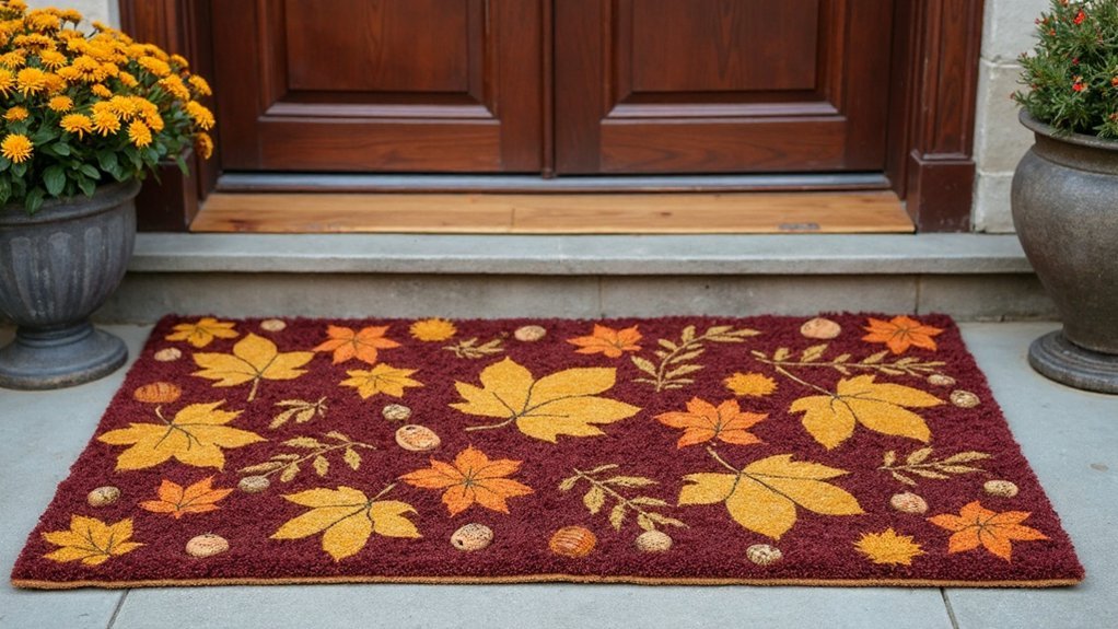 autumn themed welcoming doormat
