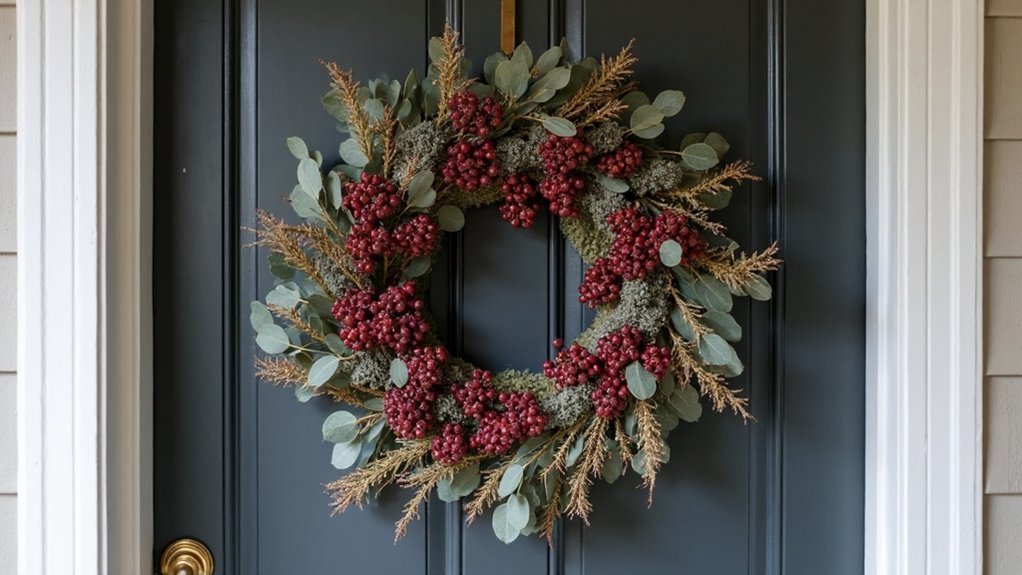 autumn wreath with eucalyptus