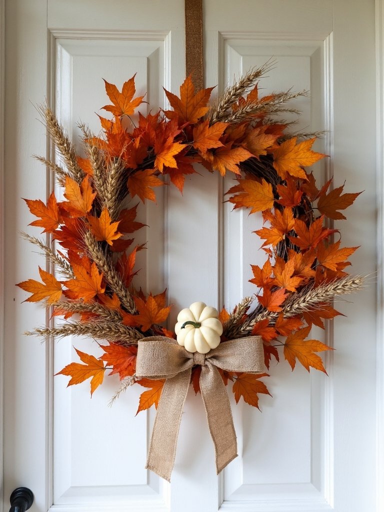 autumnal decor with seasonal elements