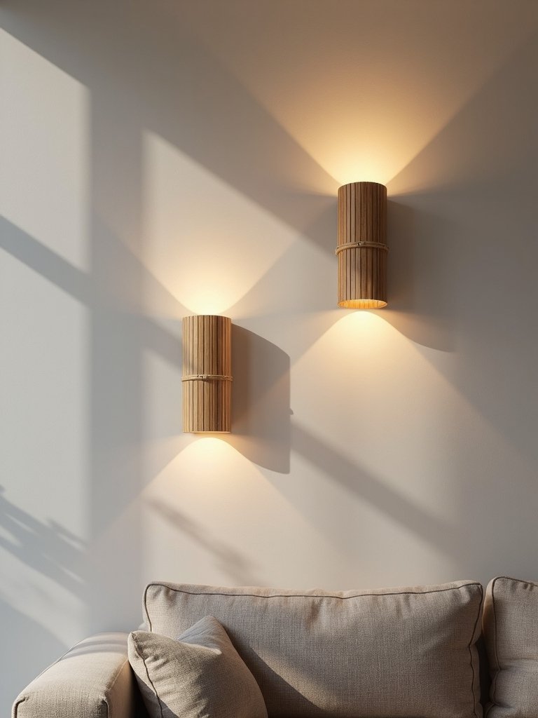 bamboo sconces for ambiance