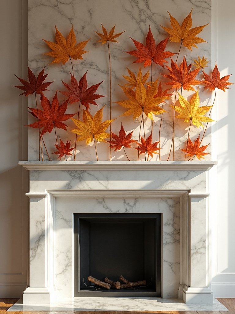 bold oversized fall leaves
