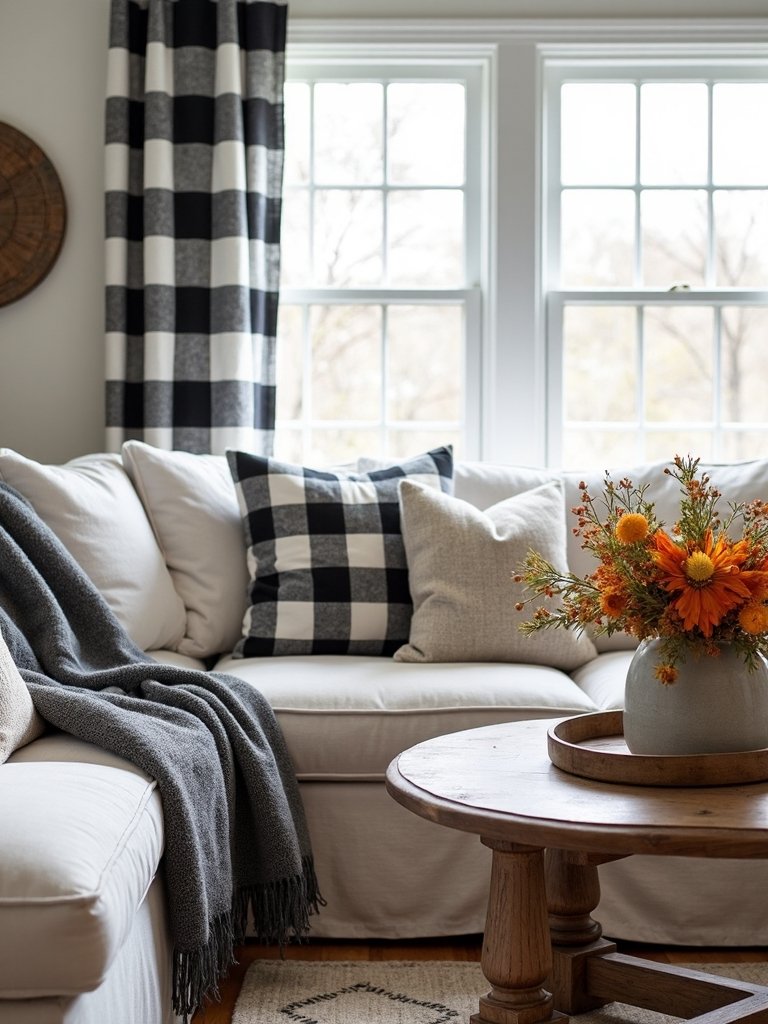 buffalo check autumn decor