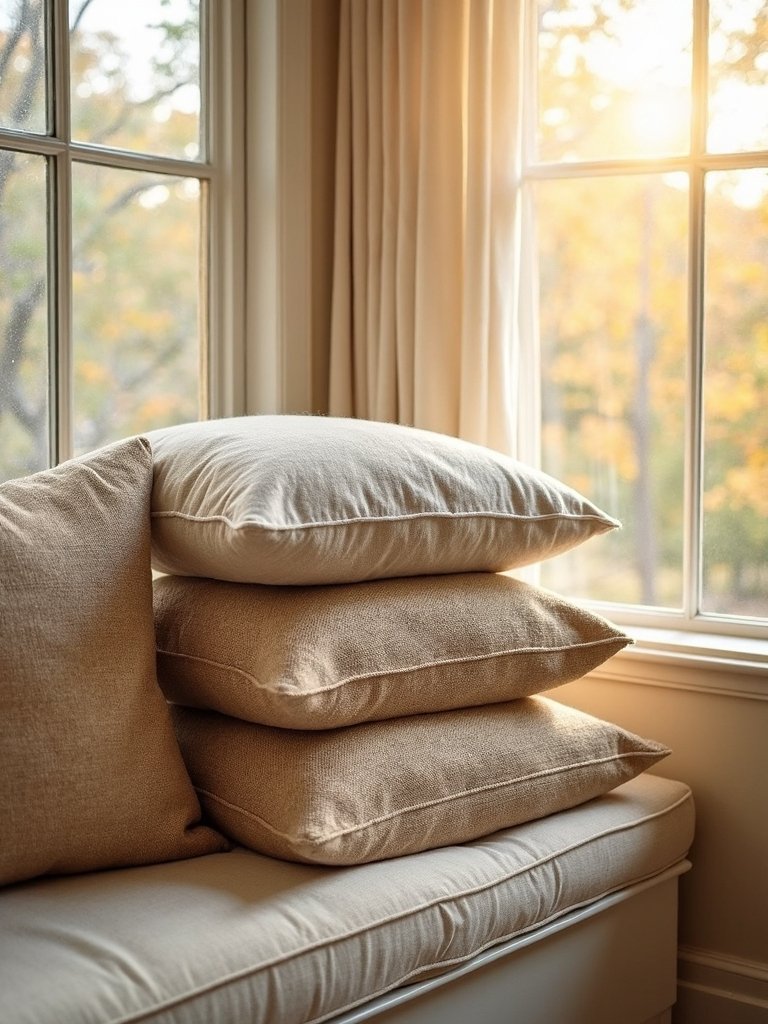 burlap linen blend pillows