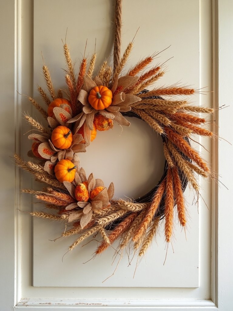 burlap twine autumn decor