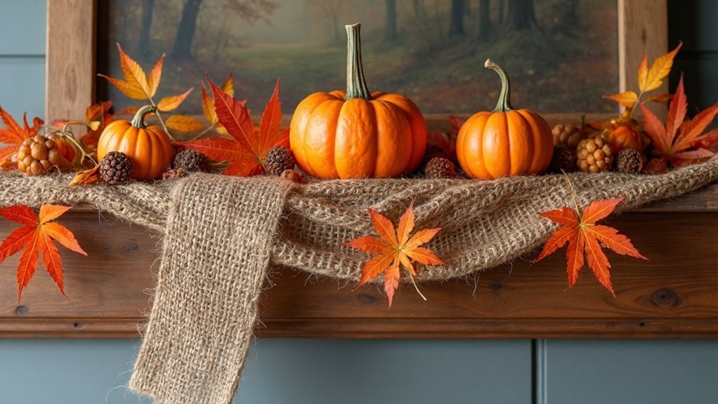 burlap twine fall garland