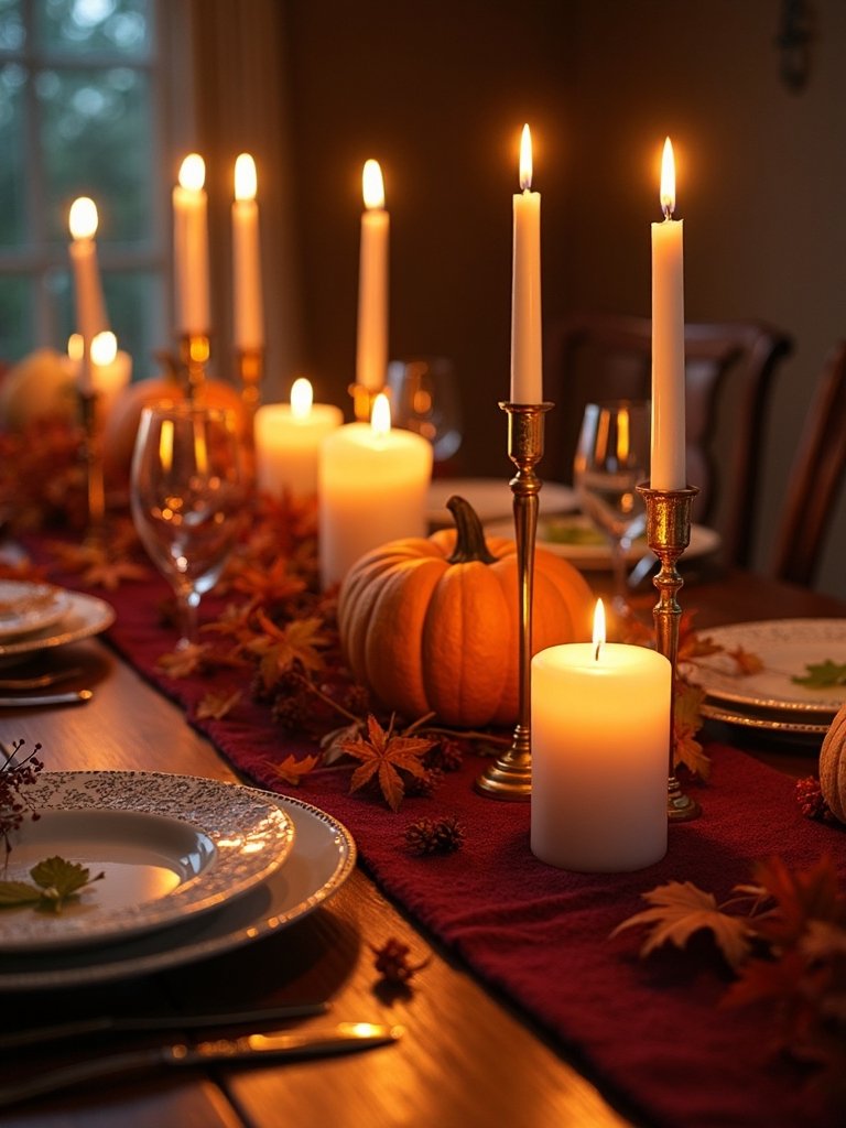 candlelight enhances cozy atmosphere