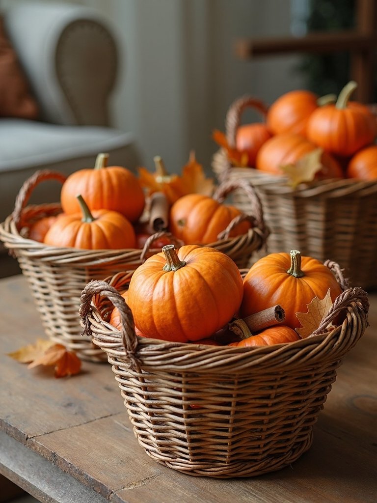 charming autumn storage baskets