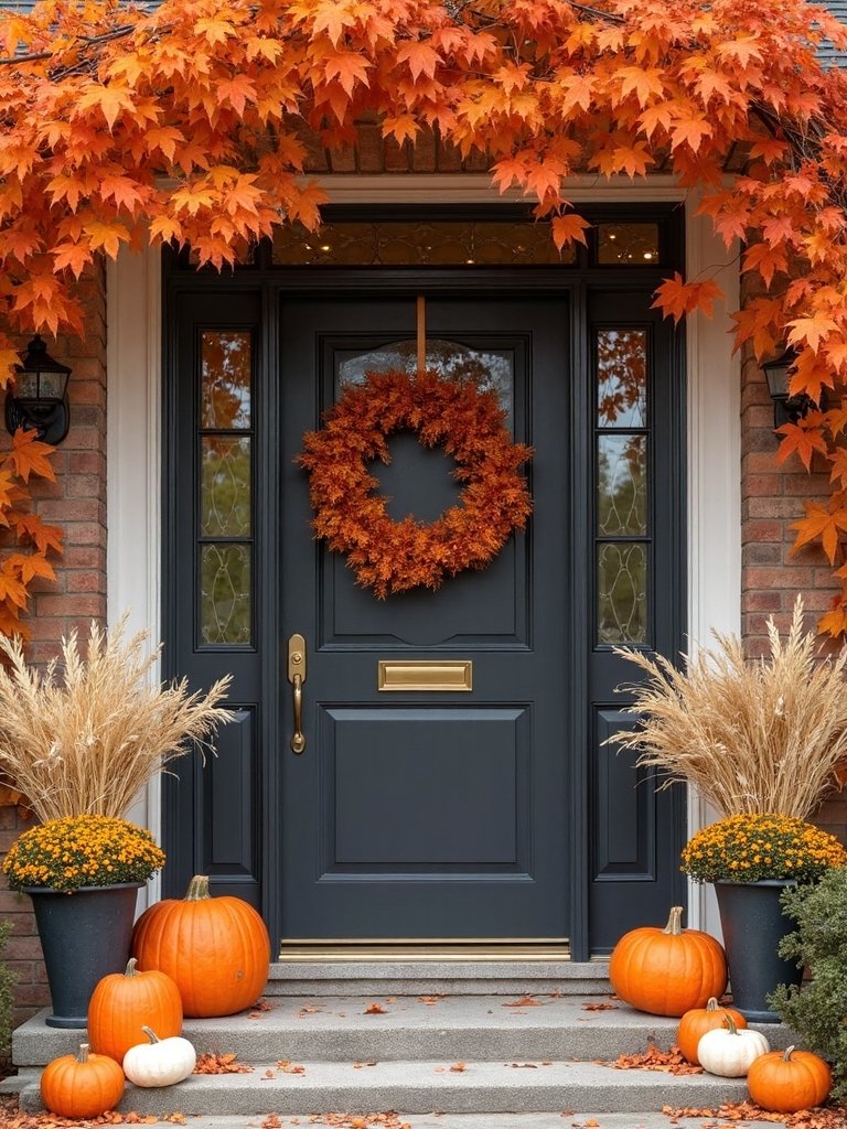 charming fall door decor
