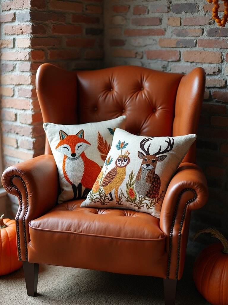 charming woodland animal pillows