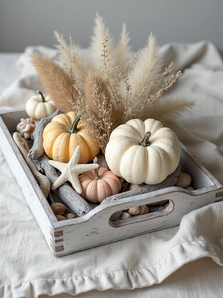 coastal autumn decor arrangement