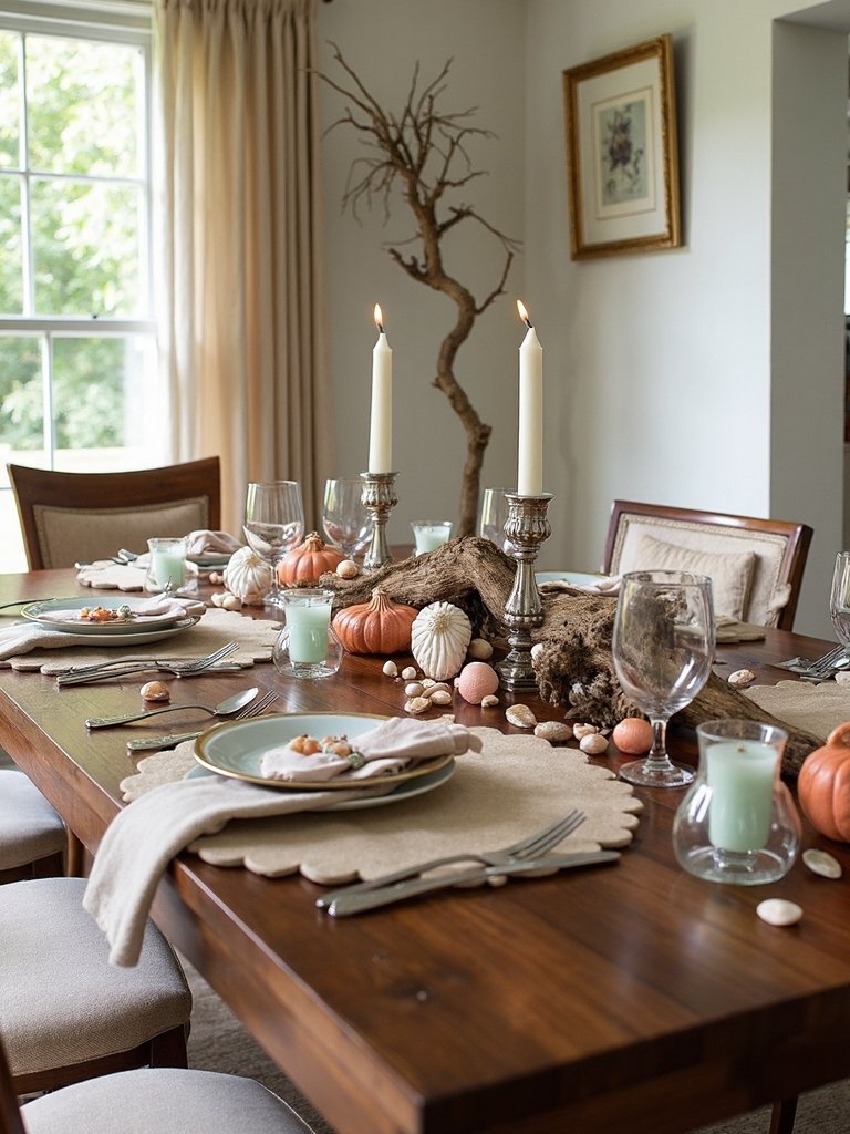 coastal fall tablescape charm