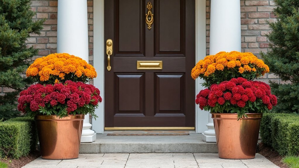 colorful mum fall displays