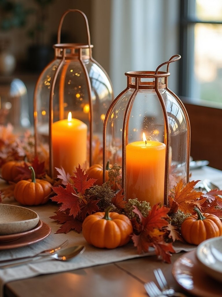 cozy ambiance with lanterns