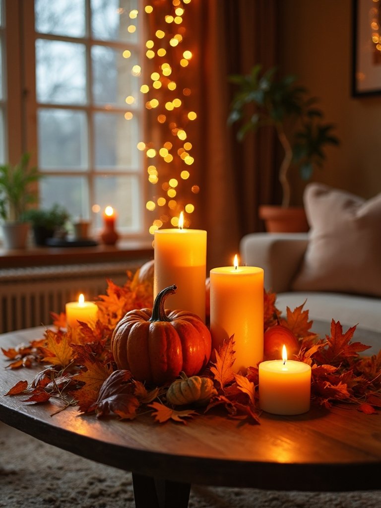 cozy autumn coffee table
