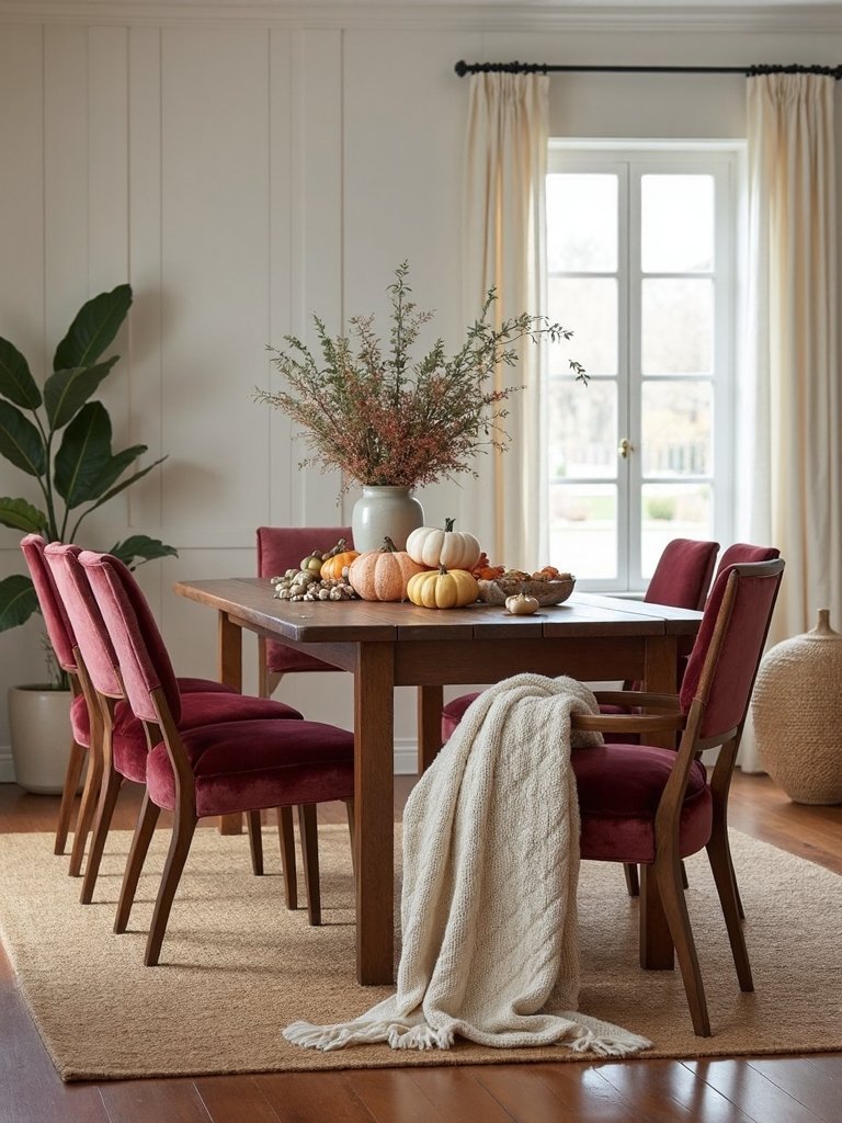 cozy autumn dining decor