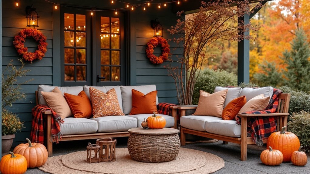 cozy autumn outdoor retreat