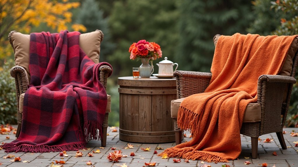 cozy autumn plaid decor
