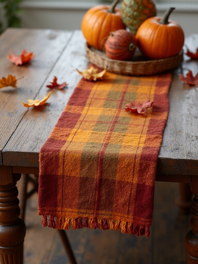 cozy autumn plaid runners