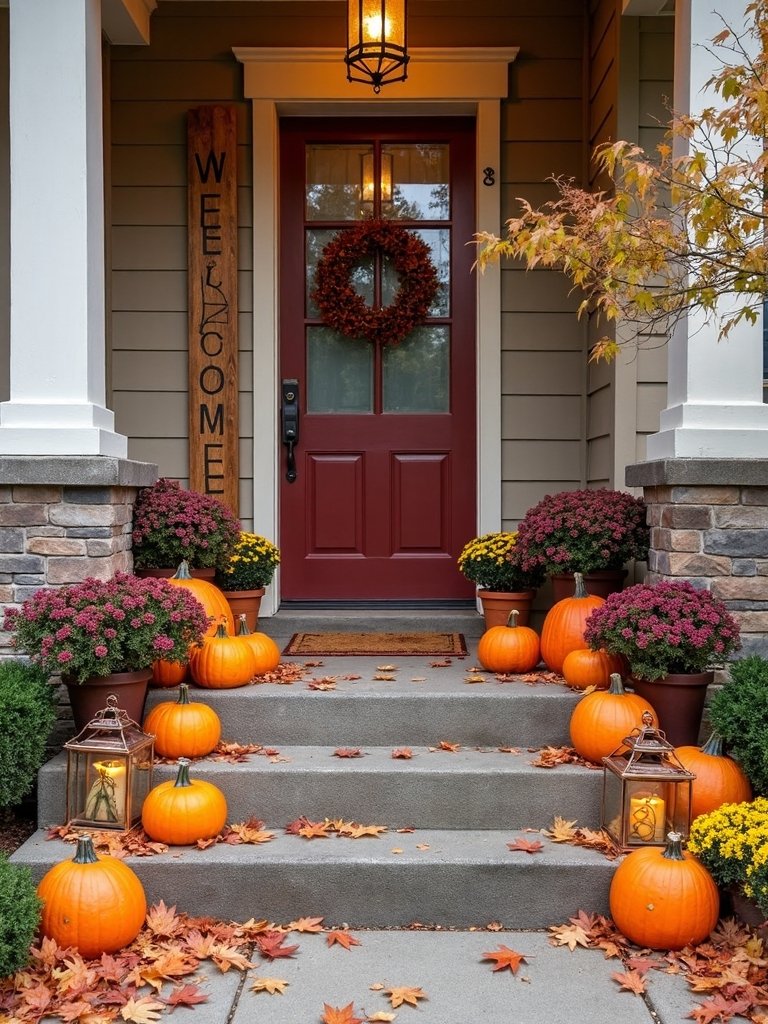 cozy autumn porch decor